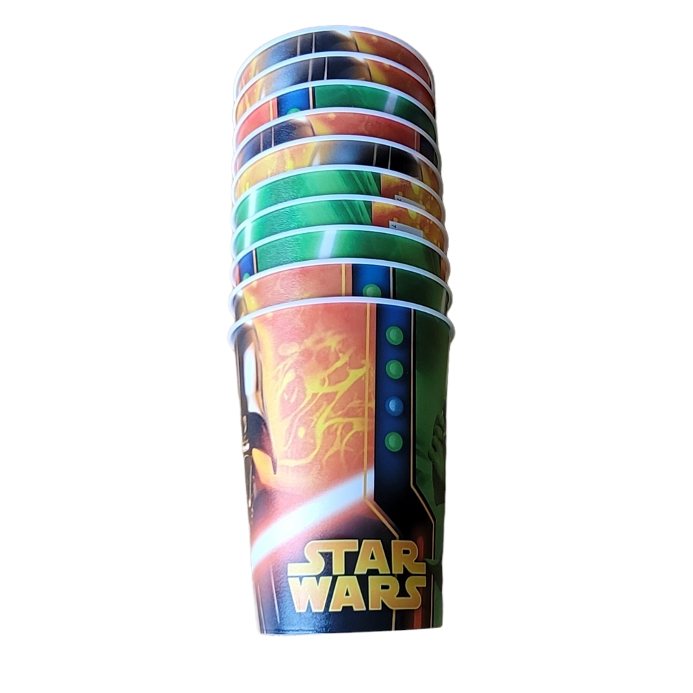 Stars Wars Reusable Plastic 16 oz Cups Bundle of 10